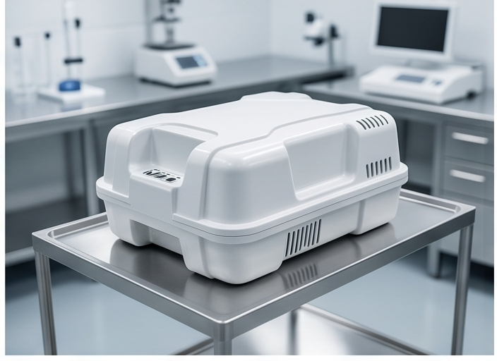 Medical equipment housing — thick sheet formed ABS